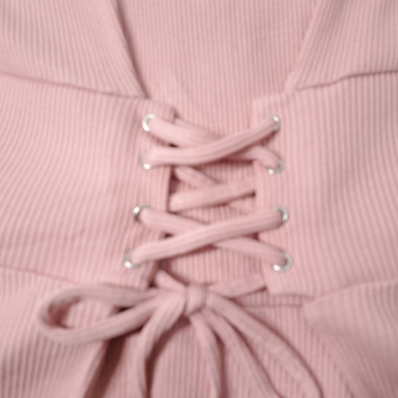 Express Women's Pink Peplum‎ Top Size M - Picture 9 of 14